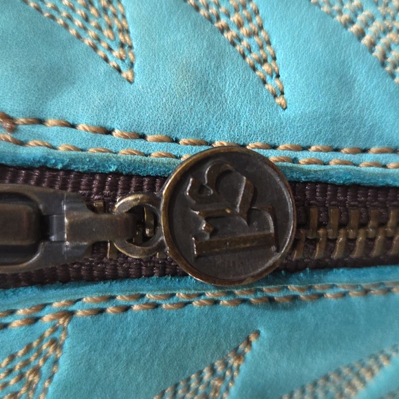 Liberty Black Katherine Nobuck Caborca Turquoise Western Ankle Cowboy Boots - Picture 5 of 9